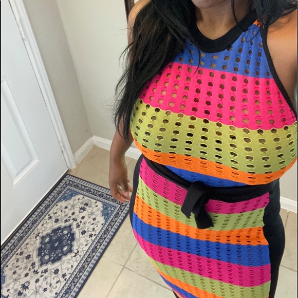 Midi Dress with Front Tie - Picture 2 of 6